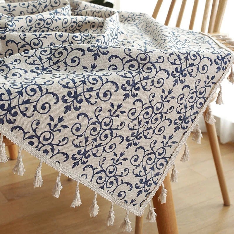 Bluejw Small Fresh Embroidered Linen Tablecloths for Home Use for Wedding Hotel Party Restaurant Events - Image 3
